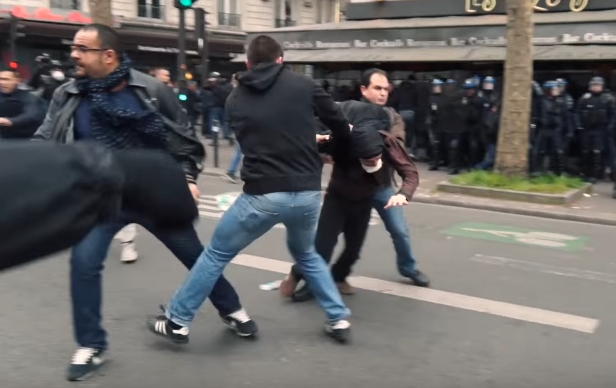 24 mars 2016 : Arrestation sur le boulevard Montparnasse, Paris.